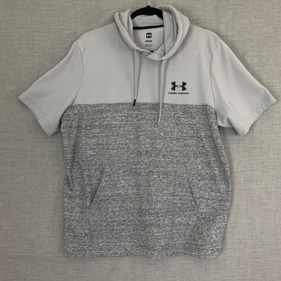 Under Armour Hoodie Women's Large Short Sleeve Kangaroo Pocket Drawstring Hood - Picture 1 of 9